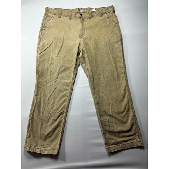Carhartt Men's Relaxed Fit Straight Leg Khaki Denim Jeans - Size 44x29 - Picture 1 of 7